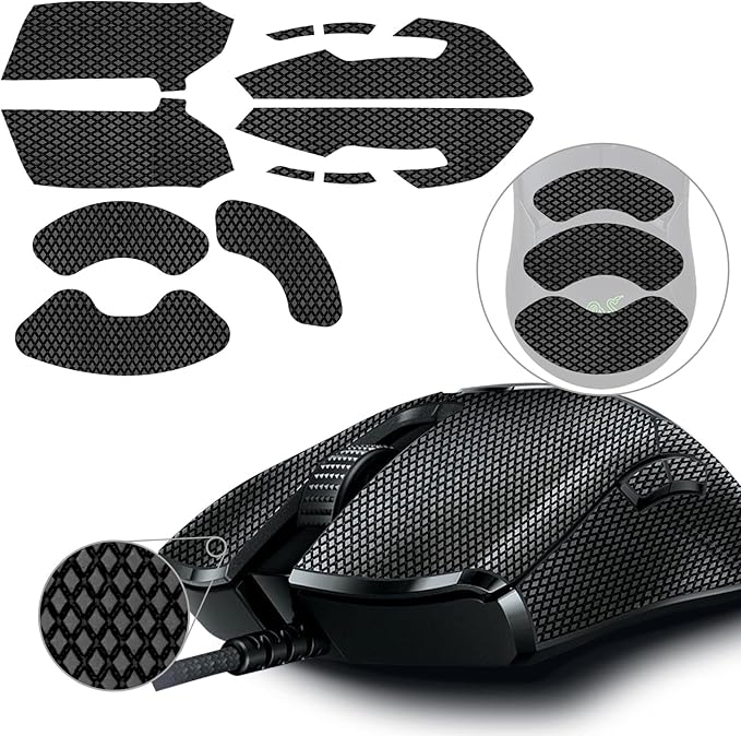 TALONGAMES Mouse Anti Slip Grip Tape Compatible with Razer Viper/Viper Ultimate Gaming Mouse, Palm Sweat Absorption, Thin 0.5mm,Cut to Fit, Easy to Apply, Mouse Skin