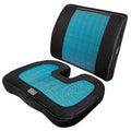 BLACK+DECKER 2-Pack Cooling Gel Memory Foam Seat & Lumbar Cushion Set – Ergonomic Tailbone & Lower Back Support for Office Chairs, Gaming Chairs, Cars & Travel – Washable Covers, Non-Slip, Ventilated