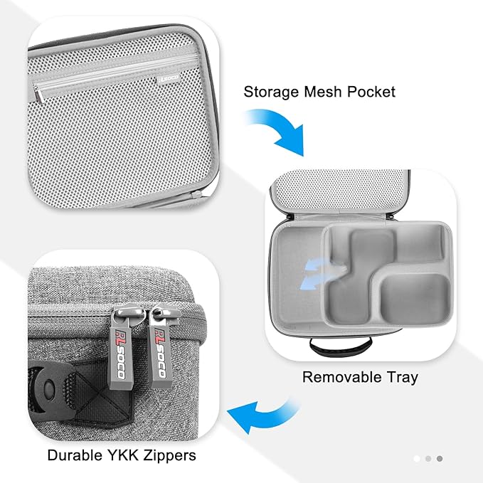 RLSOCO Hard Case Compatible With Shure MV7X / MV7+ / MV6 / MV7 / MV7i Podcast Dynamic Microphone & Shure SM7B / SM7dB Vocal Dynamic Microphone