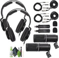Zoom ZDM-1 Podcast Mic Pack, Podcast Dynamic Microphone, ZHP-1 Headphones, TPS-4 Tripod, Windscreen, 2-Meter XLR Cable, for Recording & Streaming Podcasts + Cleaning kit (Pack of 2)