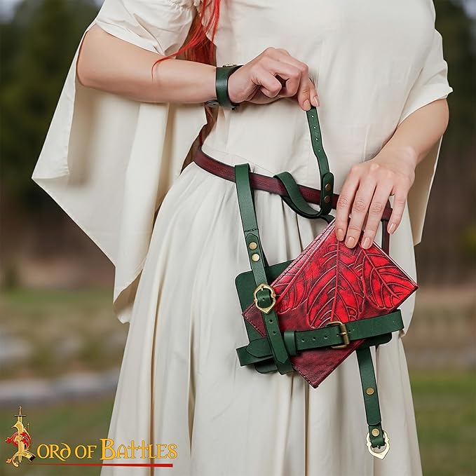 Lord of Battles Adventurer's Book or Diary Holder Handcrafted from Genuine Leather 13x18cm (Green)