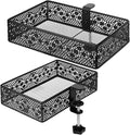 Under Desk Storage Organizer for Reduced Clutter, Drawer organizers C-Clamp Mount System Firmly Clamped And Do Not Hurt The Table, Easy to Install & holds up to 8 lbs-2 Pack (Large and Small)