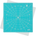 Headley Tools 12"x12" Rotating Cutting Mat, Self Healing Mat with 360-Degree Rotation & Anti-Slip Base, Sewing Board Cutting Mat Perfect for Fabric Quilting Leather Hobby Project, Light Blue