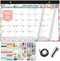 Ospelelf 2026-2027 Calendar Magnetic Desk Wall Desktop Monthly Planner from January 2026 - June 2027 Large To Do Pad with Plastic Cover for Office 17" X 12" Ditsy Floral