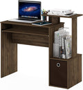 Furinno Econ Multipurpose Home Office Computer Writing Desk, Columbia Walnut/Dark Brown, 15.8"D x 39.4"W x 34.09"H