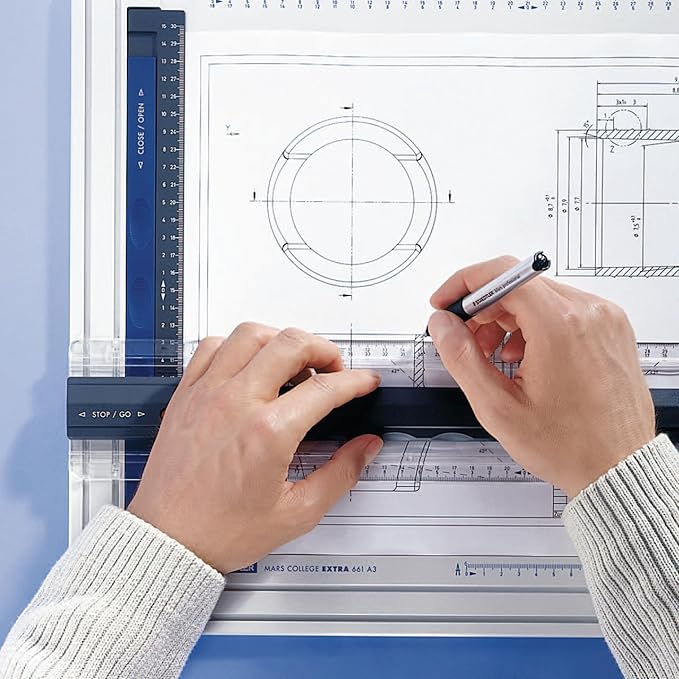 STAEDTLER Portable Drawing Board: 16 x 12 inches, Variomatic Drafting Head - Break-Resistant Plastic & Non-slip Feet - For Students, Professionals, & Designers - Ideal for Drawing, Drafting, Sketching