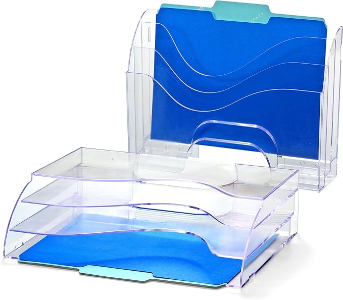 Officemate Two-Way Organizer, 3-Tier, Clear (22904)