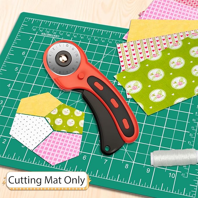 DIYSELF Cutting Mat 9in×12in, Cutting Mats for Crafts, Self Healing Cutting Mat A4, Cutting Mats Double Side for Sewing, Fabric, Quilting, Craft Mat for Desktop, Matting & Mounting Materials