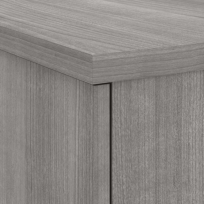 Bush Furniture Somerset 72W L Shaped Desk with Hutch, Lateral File Cabinet and Bookcase in Platinum Gray | Computer Table for Home Office