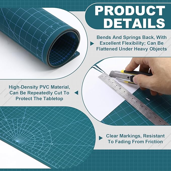 Pangda 36 x 48 Inch Large Self Healing Cutting Mat Extra Thick Double Sided Sewing Mat with Grid for Crafting, Quilting, Fabric, Precision Cutting