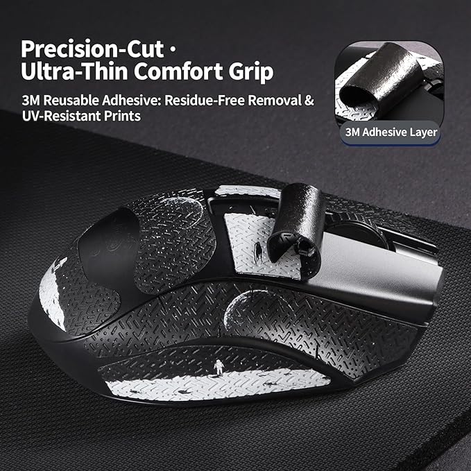 immoenuc Mouse Grip Tape Sticker for Razer Naga V2 Pro Wireless Gaming Mouse Anti Slip Skin Self-Adhesive,Pre-Cut,Sweat-Resistant (Earth Pattern)
