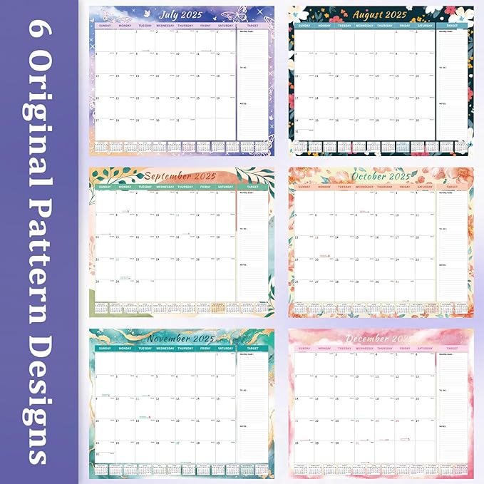 Ospelelf Desk Calendar 2026 Large 22"x17" Monthly Family Planner Pad with Protective Cover 18 Months Use From Now to December 2026 Diversified
