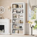 Rresyet Bookcase and Bookshelves, 28" W Tall Bookshelf with Elegant Design, 6 Tiers Spacious Book Storage, Freestanding Book Organizer, Display Library Shelf for Home Office, Living Room & Study Room