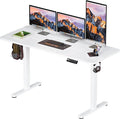 BIZUM Electric Standing Desk 60 x 24 Inch Computer Desk-Gaming Desk White Home Office Desks Height Adjustable Memory Stand Up Computer Workstation