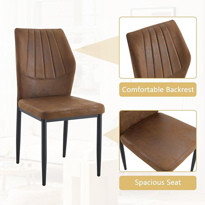 Table and chair set.71 inch oval tempered glass dining table,black double column light luxury style.Paired With 8 Comfortable Technology-Fabric Brown Chairs With Black Metal Legs. Accurate size, sui