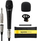 Bowens Dynamic Mic XLR – Wired Karaoke Microphone with 15ft Cable, Handheld Vocal Microphone for Singing, Dj, Podcasting, and PA Systems, Complete 7 Piece Microfono Kit