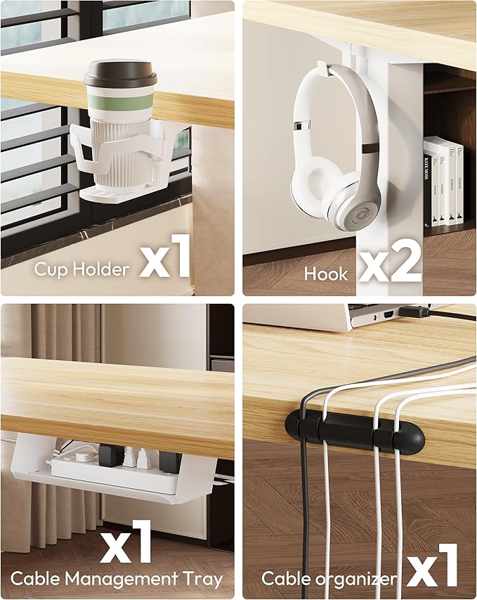 SANODESK Electric Standing Desk 71 x 32 Inches, Height Adjustable Sit Stand with Large Splice Board Desktop for Home Office, Computer Workstations，Memory Ergonomic Computer Desk, White Frame/White Top