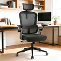 Ergonomic Office Chair - 350LB Comfy Desk Chairs with Adjustable Headrest and Lumbar Back Support, Mesh Computer Chairs with Wheels and Arms for Home Office, Study