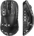ZIYOU LANG×Magic-Refiner AJ199 Lightweight Wireless Gaming Mouse,Tri-Mode(2.4G/Wired/BT),24K DPI,PAW3311 Optical Sensor,1000Hz Polling Rate,600mAh,49g Ergonomic Mice for Mid-Large Hands-Black&Sticker