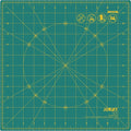 OLFA 12" x 12" Rotating Cutting Mat (RM-12S) - Self Healing 12x12 Inch Square Rotary Mat with Grid for Fabric, Sewing, Quilting, & Crafts, Rotates 360 Degrees, Use with Rotary Cutters (Green)