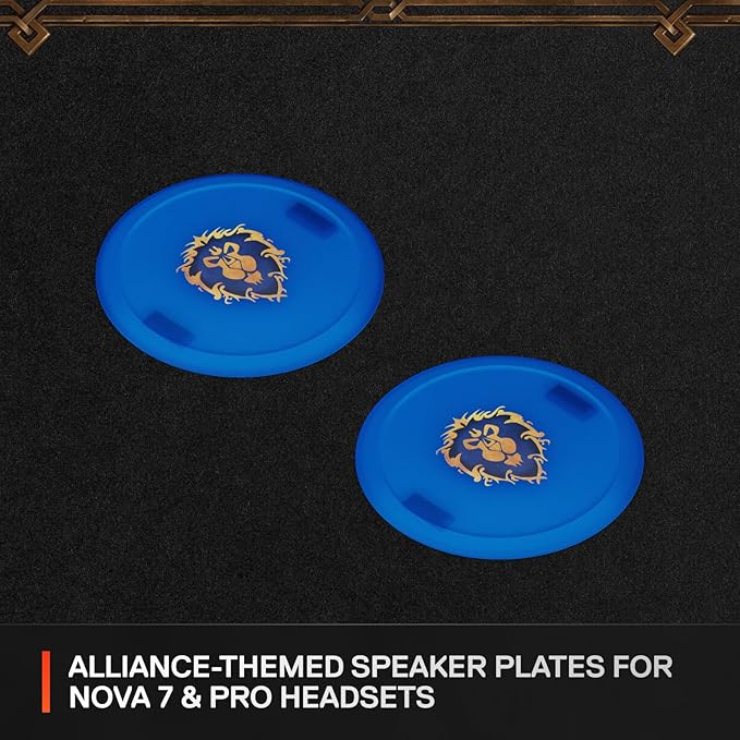 SteelSeries Arctis Nova Booster Pack — World of Warcraft Alliance Edition — Free in-Game Item — Gaming Headset Accessory — Nylon Headband — Customize with Unique Speaker Plates — Limited Edition