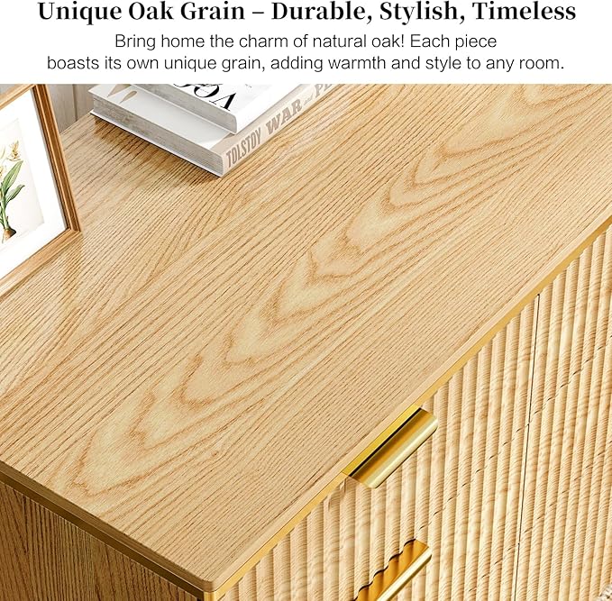 Ieejdn L Shaped Standing Desk,47" Home Office Desks, Executive, Farmhouse Computer Desk with 6 Drawers File Drawer, Rustic Computer Writing, Oak