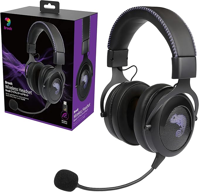 Brook 2.4GHz Wireless Headset - Cross-Platform Wireless Gaming Headset for PS5, PS4, PC, Mac, Android, and NS, Low Latency (with Extra Earpads)