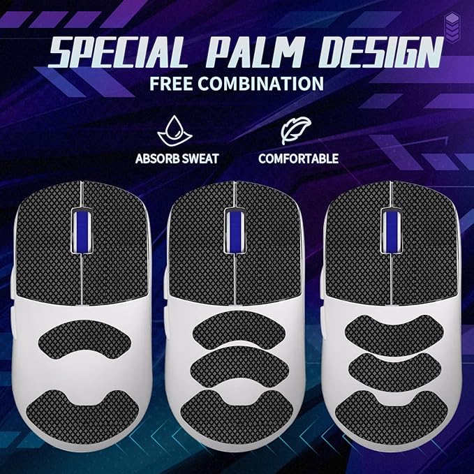 TALONGAMES Mouse Anti Slip Grip Tape Compatible with Ninjutso Sora V2 Gaming Mouse,Palm Sweat Absorption,Thin 0.5mm,Cut to Fit,Easy to Apply,Mouse Skin