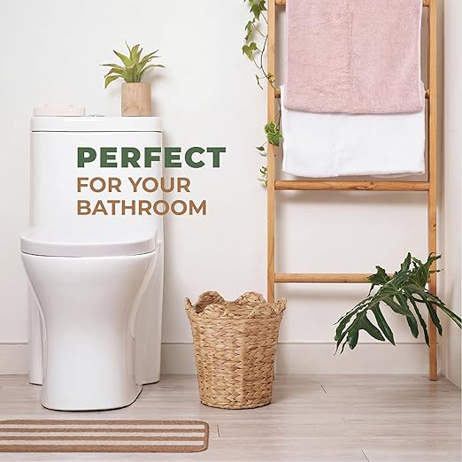 84ECO 2-Pack Scalloped Waste Basket for Bathroom, Bedroom, Office - Scalloped Decor