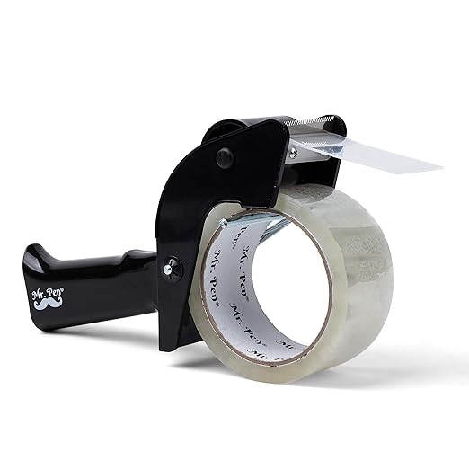 Mr. Pen- Heavy Duty Packing Tape Dispenser Gun, 2 Inch, Includes 1 Clear Tape Roll, Handheld Tape Gun for Moving, Shipping, Sealing Boxes & Packaging