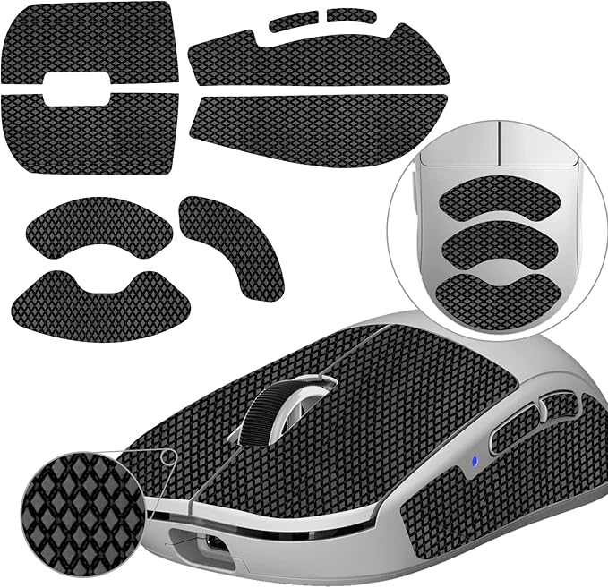 TALONGAMES Mouse Anti Slip Grip Tape Compatible with Pulsar Gaming Gears X2 Mini Gaming Mouse, Palm Sweat Absorption, Thin 0.5mm, Cut to Fit, Easy to Apply, Mouse Skin