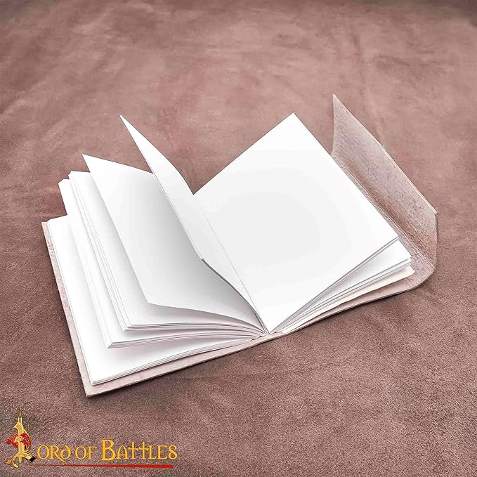 Lord of Battles Adventurer's Book or Diary Holder Handcrafted from Genuine Leather 13x18cm (Leather Journal with Brown Holder)