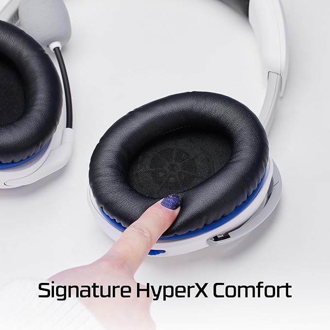 HyperX Cloud Stinger 2 – Gaming Headset for PlayStation, Signature Comfort, Adjustable Headband, Wired, White