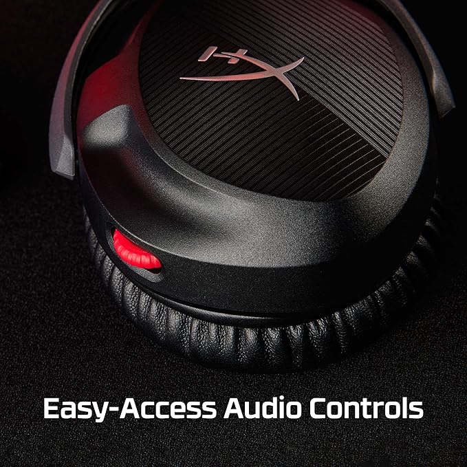 HyperX Cloud Stinger 2 – Wired PC Gaming Headset with Mic Noise Cancelling Over-Ear DTS Headphone:X Spatial Audio 50mm Drivers Swivel-to-mute Premium Leatherette for Windows Desktop, Black (Renewed)
