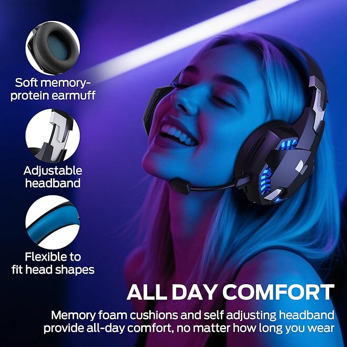 Monster Mission 300 Wireless Gaming Headset, 2.4GHz/Bluetooth Headphones,Low Latency, Stereo, Audio Location Recognition, 48H Battery Life, Suitable for PS5, PC, PS4 and Other Gaming Devices
