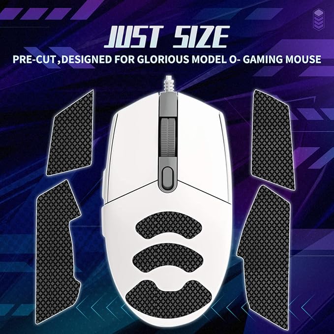 TALONGAMES Mouse Anti Slip Grip Tape Compatible with Logitech G102 / G203 / G304 / G305 / G Pro Wired Gaming Mouse, Palm Sweat Absorption, Thin 0.5mm, Cut to Fit, Easy to Apply, Mouse Skin