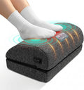 Heated Foot Rest for Under Desk at Work, Foot Stool with Vibration Massage, 3 Heat Levels, Ergonomic Memory Foam Feet Warmer Heater