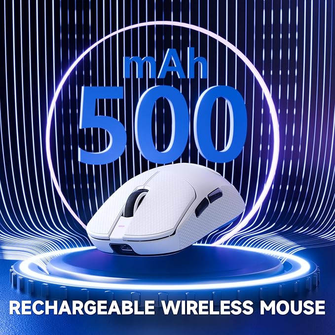 ATTACK SHARK X8 PRO Wireless Gaming Mouse,55g Ultra-Lightweight Wired/BT/2.4GHz Wireless Programmable Mouse,8K Polling Rate,PixArt PAW3395PRO Sensor,40K DPI,Gamer Mice for Big Hand/PC/Win/Mac(White)