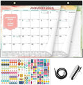 Ospelelf Magnetic Calendar 2026-2027 for Refrigerator, Desk Wall Calendar, January 2026 - June 2027, Monthly Large Planner Pad with Plastic Cover 17" X 12" Multicolor