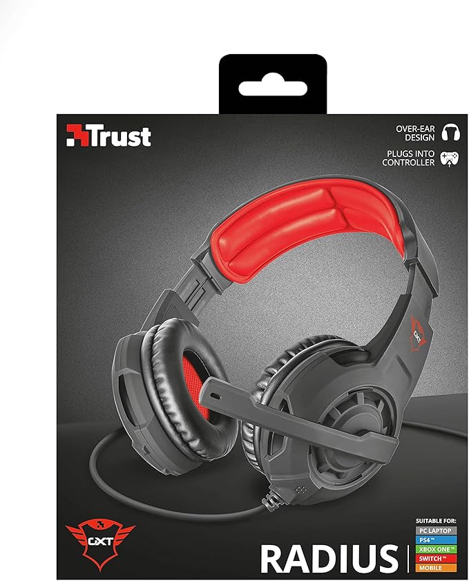 Trust Gaming GXT 310 Wired Stereo Headset - Over-the-head - Circumaural - Black - 36 Ohm - 20 Hz