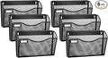 samstar 6 Pack Mesh Wall Mounted File Holder Metal Wall File Pocket Mail Organizer for Office/Home(with Label Panel)