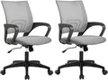 PayLessHere Home Office Chair Desk Computer Chair Adjustable Ergonomic Chair Lumbar Support Armrest Executive with High Density Mesh 360 Degree Swivel Chair for Adults Chair (Pack of 2, Grey)