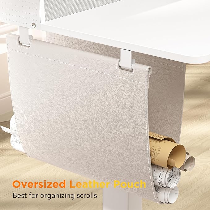 WALKINGDESK 75 Inches Height Adjustable L Shaped Standing Desk with 5 Drawers and Monitor Shelf, Electric Sit to Stand Home Office Comupter Table, Ergonomic Corner Gaming Desk, White