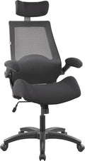BOLISS 400lbs Ergonomic Office Desk Chair Big and Tall with Wide Seat – High Back Mesh Executive Chair with 4-Level Adjustable Headrest,Lumbar Cushion, Flip-Up Armrests for Storage (Black)