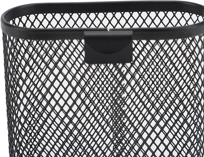 Wall Mounted Metal Mesh Pencil Holder, Black Office Desk Organizer, Storage Cup for Pegboard, Home, School, Kitchen