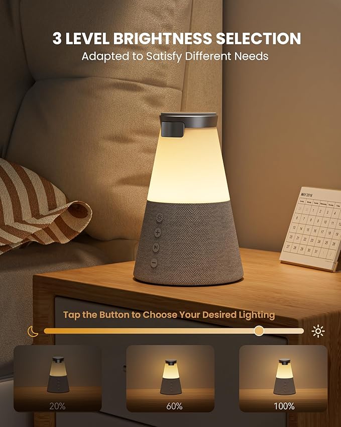 Bluetooth Speaker with Light, 4 in 1 15W Portable Speaker Magnetic Wireless Charger, Portable Bluetooth Speakers with Phone Stand, Men Gifts Dimmable Night Light Speakers, Birthday Gifts for Women