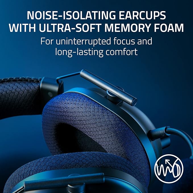 Razer BlackShark V2 Pro Wireless Gaming Headset: Super Wideband Mic - Pro Tuned FPS Profiles - 50mm Drivers - Plush Noise Isolating Earcups - 70 Hr Battery - Bluetooth - for PC, PS5, Switch 2 - Black