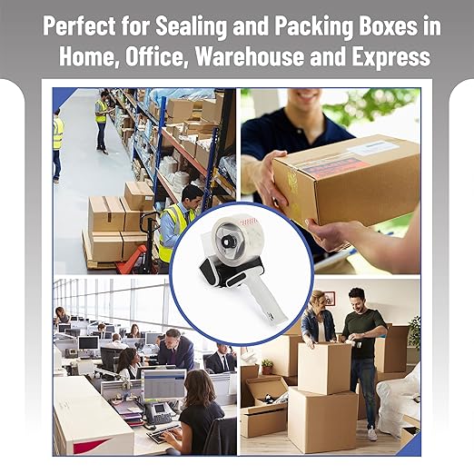 Mr. Pen- Heavy Duty Packing Tape Dispenser Gun, 2 Inch, 2 Pack with 2 Clear Tape Rolls, Handheld Tape Gun for Moving, Shipping, Sealing Boxes & Packaging
