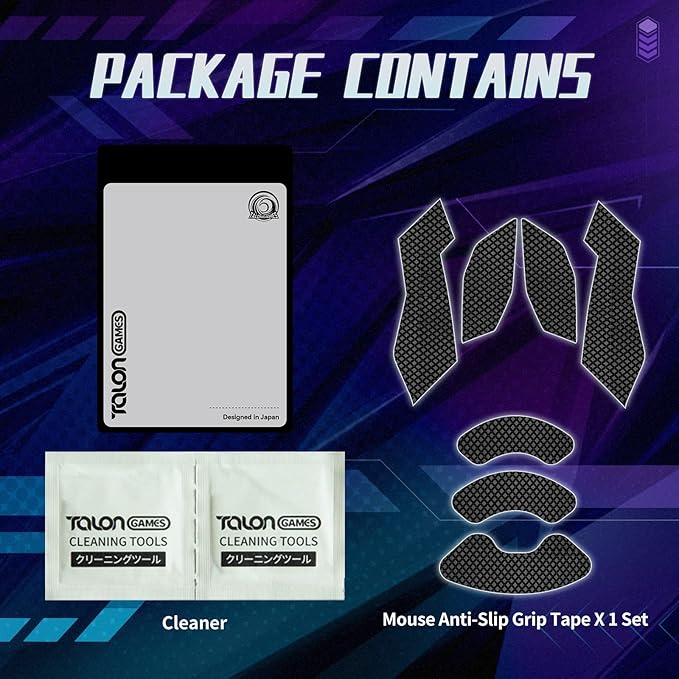 TALONGAMES Grip Tape for Logitech G900 / G903 Gaming Mouse, Black, Anti-Slip, Palm Sweat Absorption, Easy to Apply