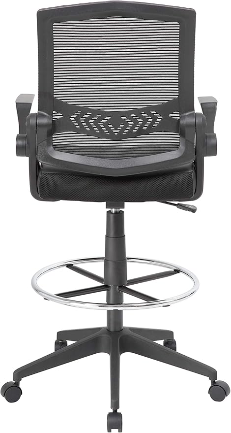 Boss Office Products Drafting Stool with, Black